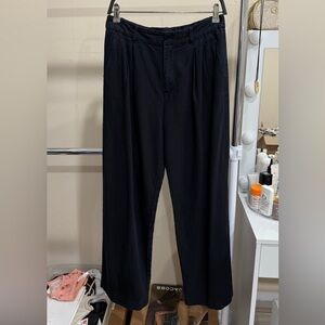 GAP Black Wide Leg Trousers Size 6 High Rise Tailored Pants